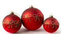 Glass ball ornament rosso 15 cm