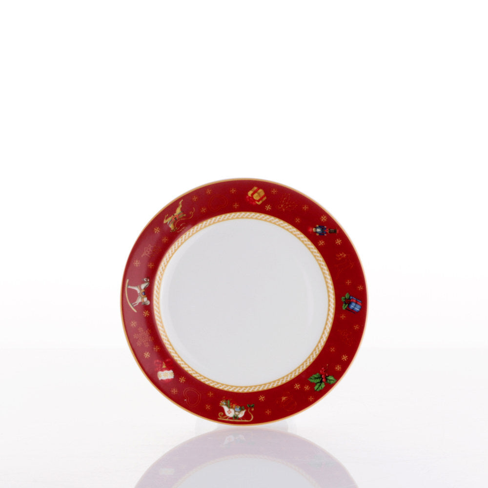 Set 6 Piattini Pane 16cm Winter Gift Natale