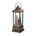 Lanterna con Babbo Natale e luce LED - 10X10XH28CM