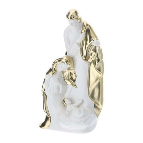 SACRA FAMIGLIA GRES BIANCO/ORO 26CM