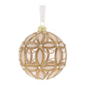 Sfera in Vetro Soffiato Decorata Trasparente - Ø10cm