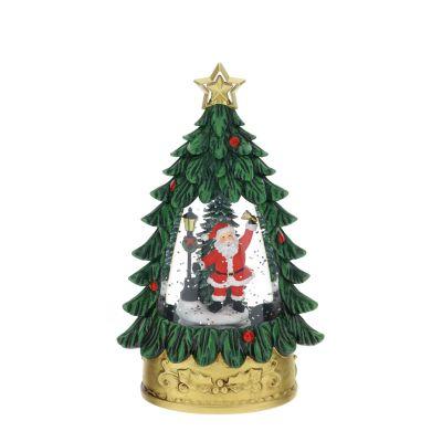 Albero Acqua/Neve C/Int.B.Natale 11X19Cm