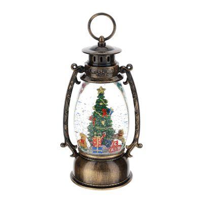 Lanterna Albero Acqua/Neve 14X11X25Cm