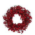 Corona Bacche Rosse Dia.53Cm Base Rattan