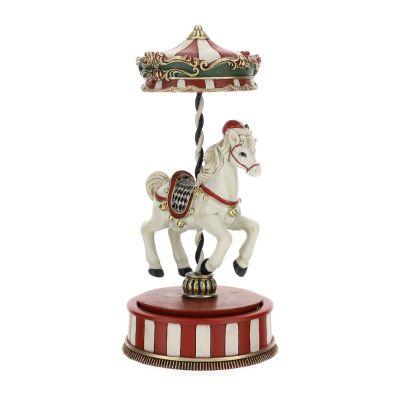Carosello Cavallo Resina Dia.12Xh24Cm