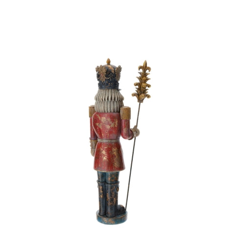 SCHIACCIANOCI RESINA ANCIENT WOOD H40CM DIPINTO A MANO