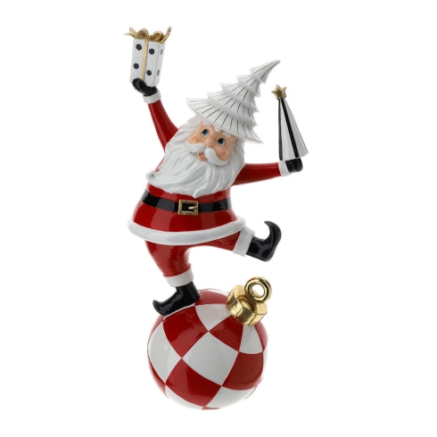 BABBO NATALE FANCY RESINA H45CM ROSSO